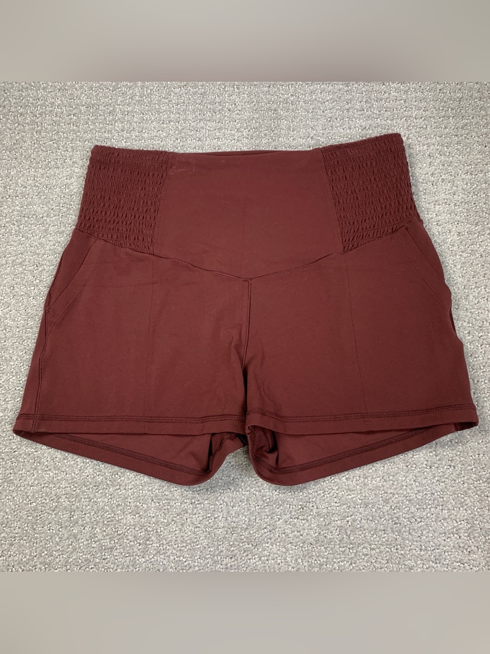OFFLINE by Aerie Real Me Athletic High-Rise Shortie Rust Red Bike Shorts size XL